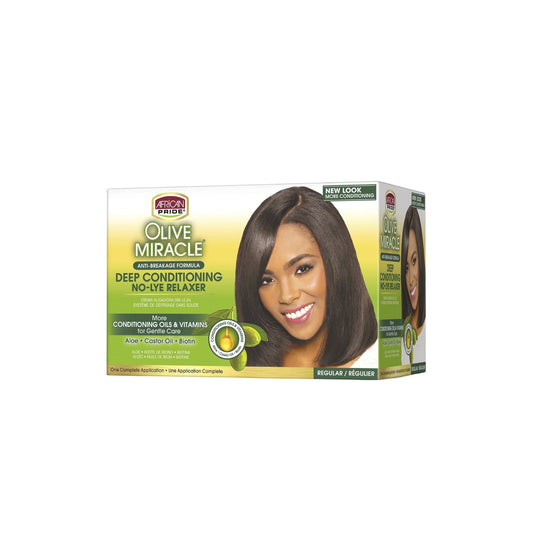 African Pride Olive Miracle No-Lye Relaxer Kit - Regular