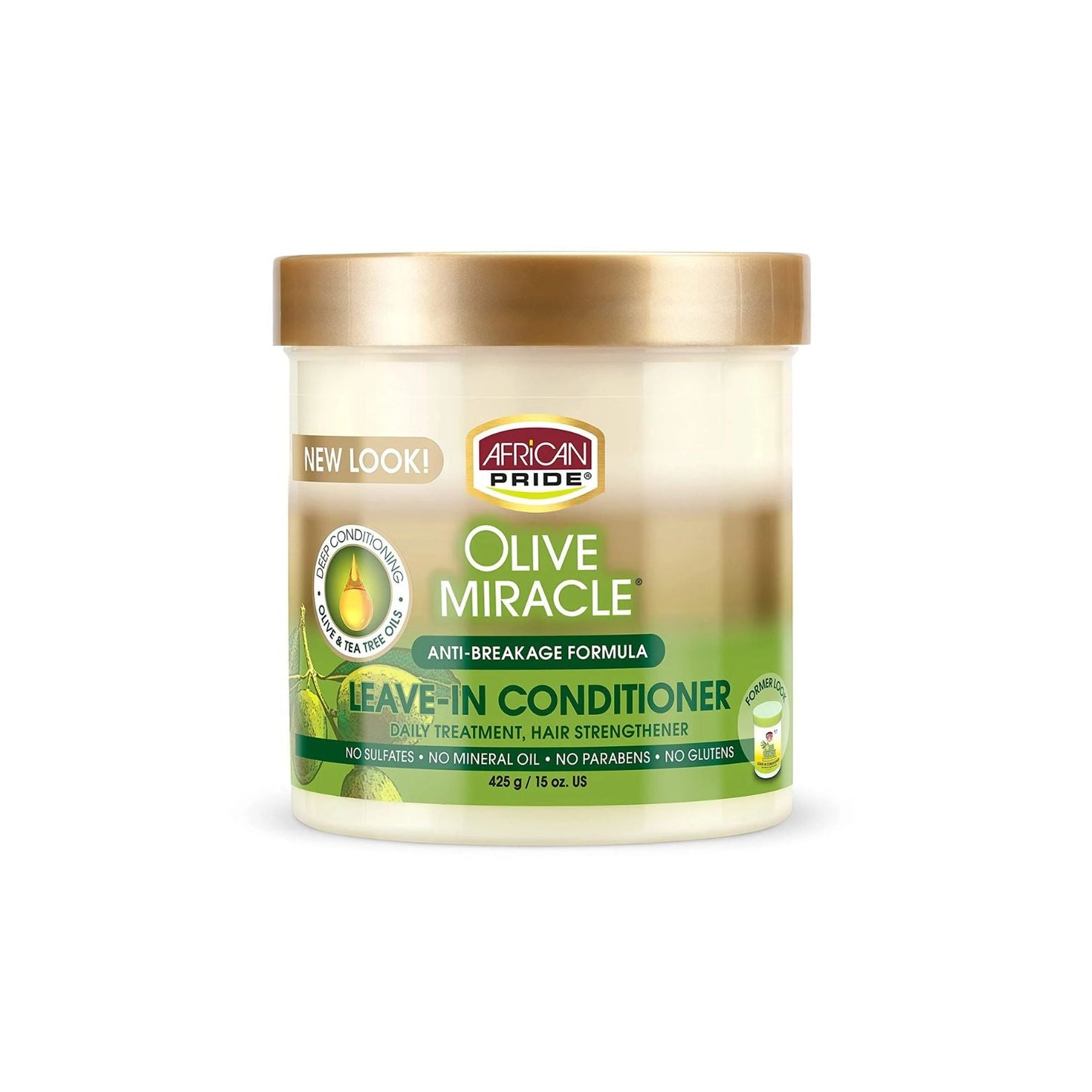 African Pride Olive Miracle Leave-In Conditioner Cream 15 Oz