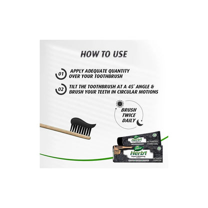 DABUR HERB'L ACTIVATED CHARCOAL TOOTHPASTE 120G