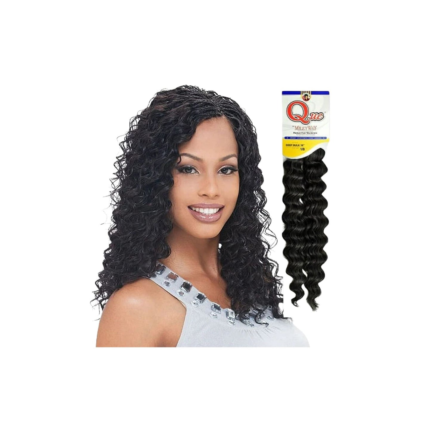 SHAKE & GO Que by Milkyway Human Hair Blended Braid  - DEEP BULK