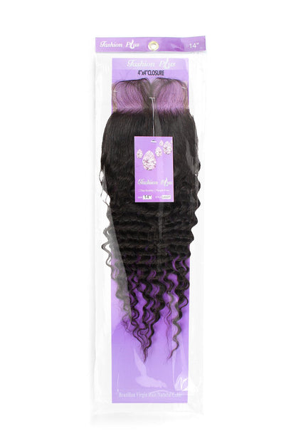 Fashion Plus - 100% Human Hair Brazilian Virgin 5x5 Lace Closure