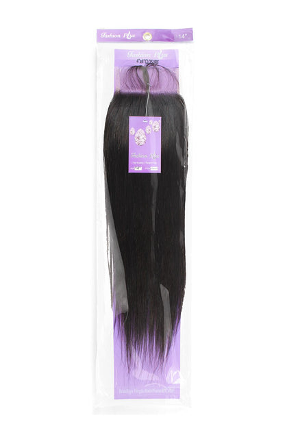 Fashion Plus - 100% Human Hair Brazilian Virgin 5x5 Lace Closure