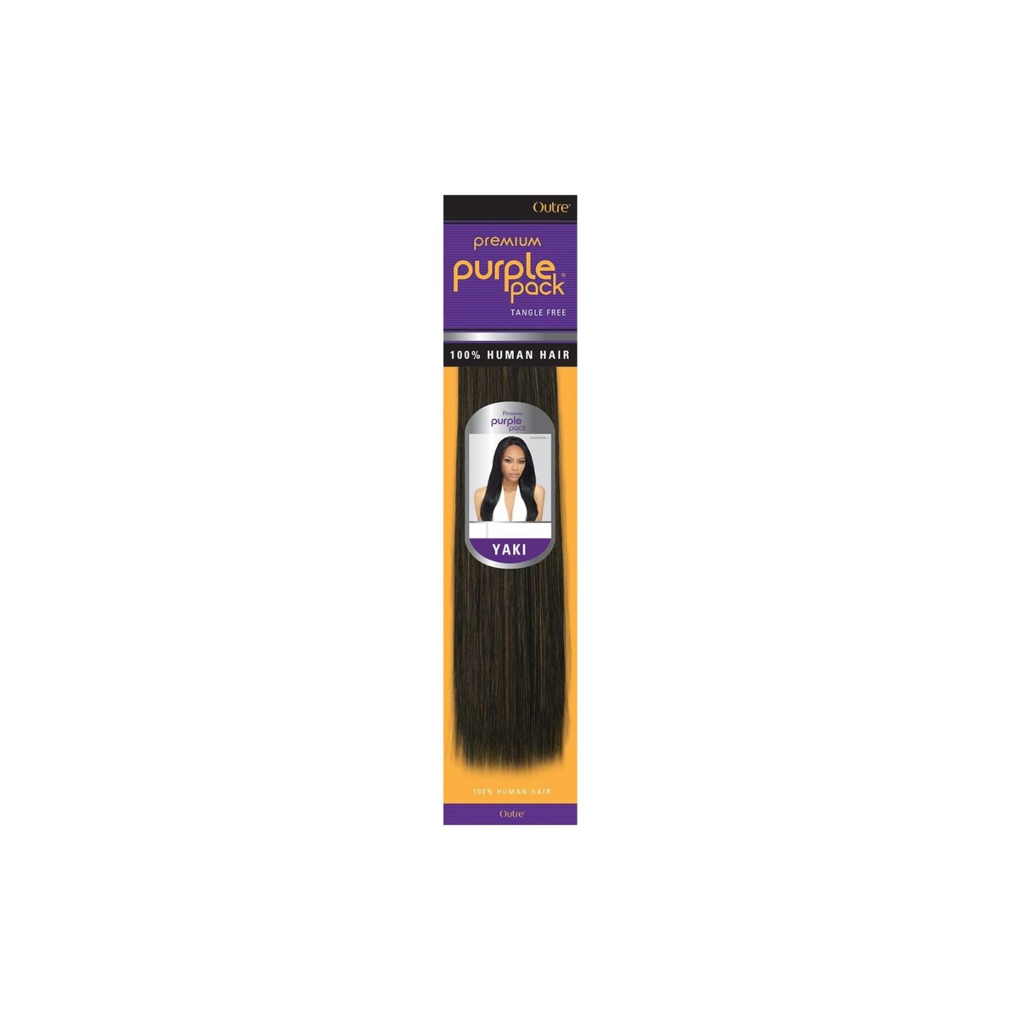 OUTRE Premium 100% Human Hair Weave PURPLE YAKI - SINGLE PACK