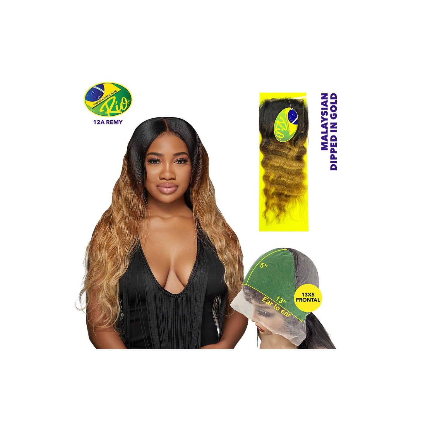 RIO 100% Virgin Human Hair 13x5 Frontal - Malaysian Wave