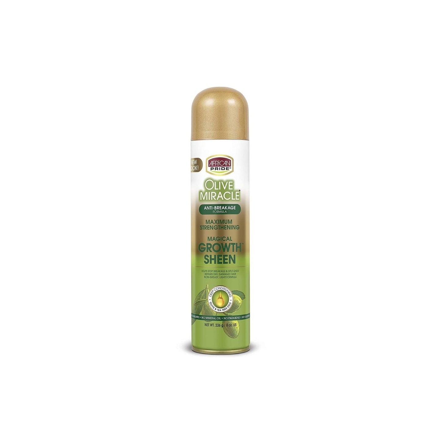 African Pride Olive Miracle Magical Growth Sheen Hair Spray, 8oz