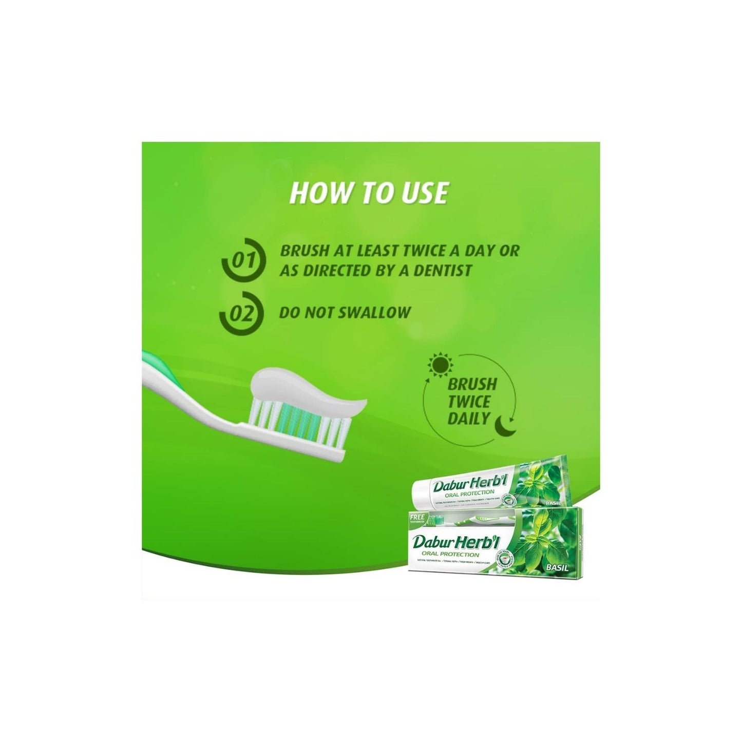 DABUR HERB'L BASIL PROTECTION TOOTHPASTE 200G