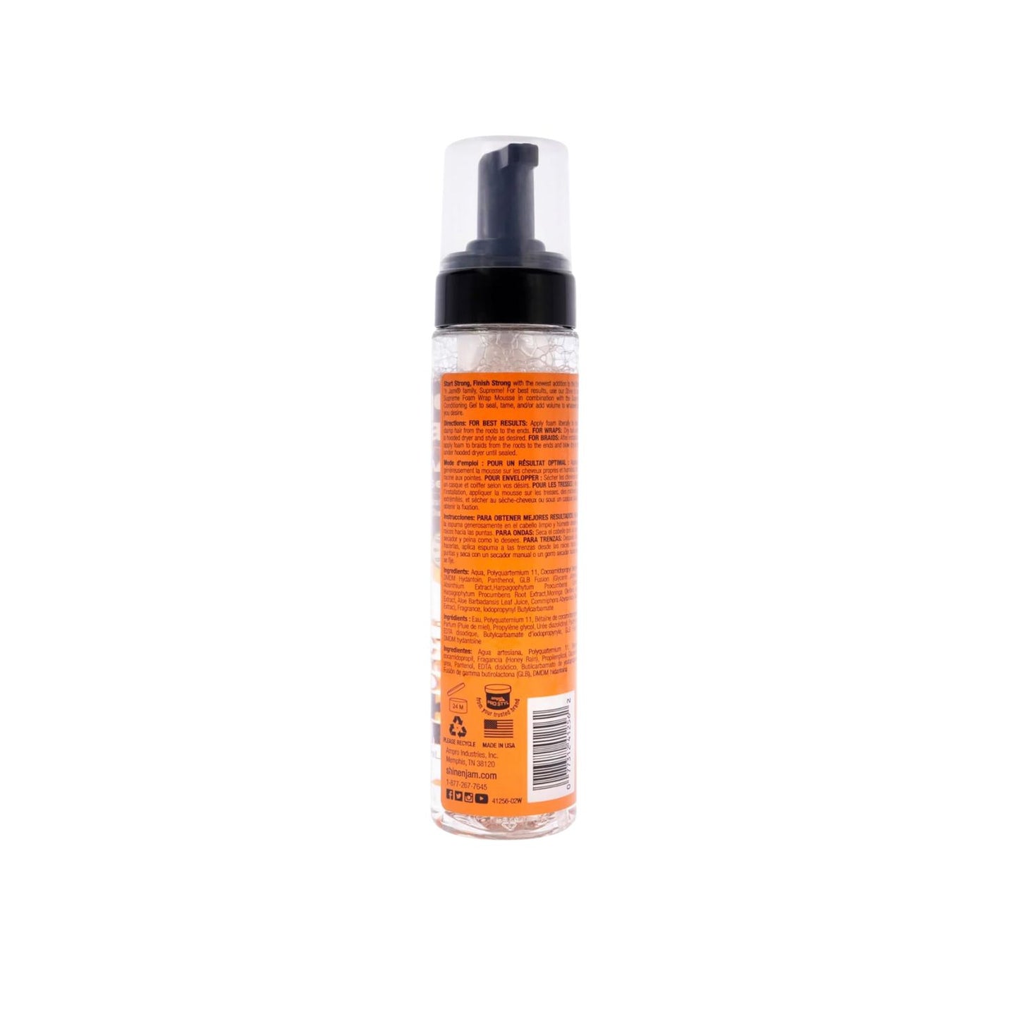 Shine-n-Jam Supreme Hold Foam Wrap Mousse 8oz