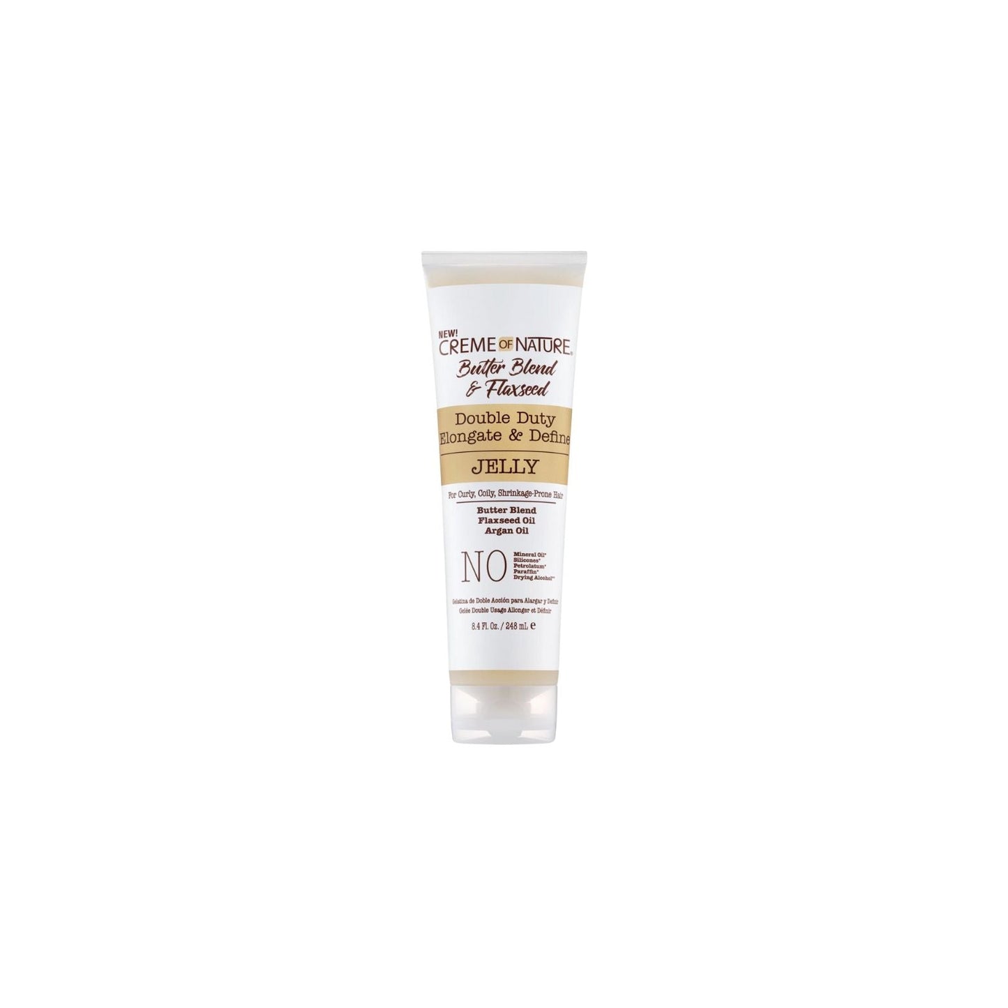 Creme of Nature Butter Blend & Flaxseed Elongate & Define Styling Cream Jelly, 8.4 oz