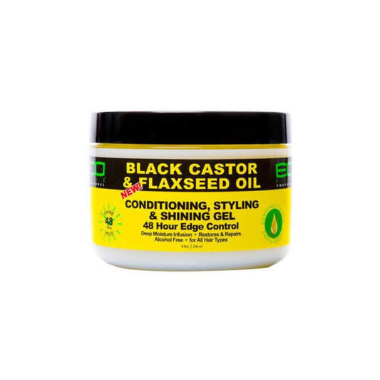 Eco Styler Black Castor Oil & Flaxseed Oil 48 Hour Edge Control 8 oz