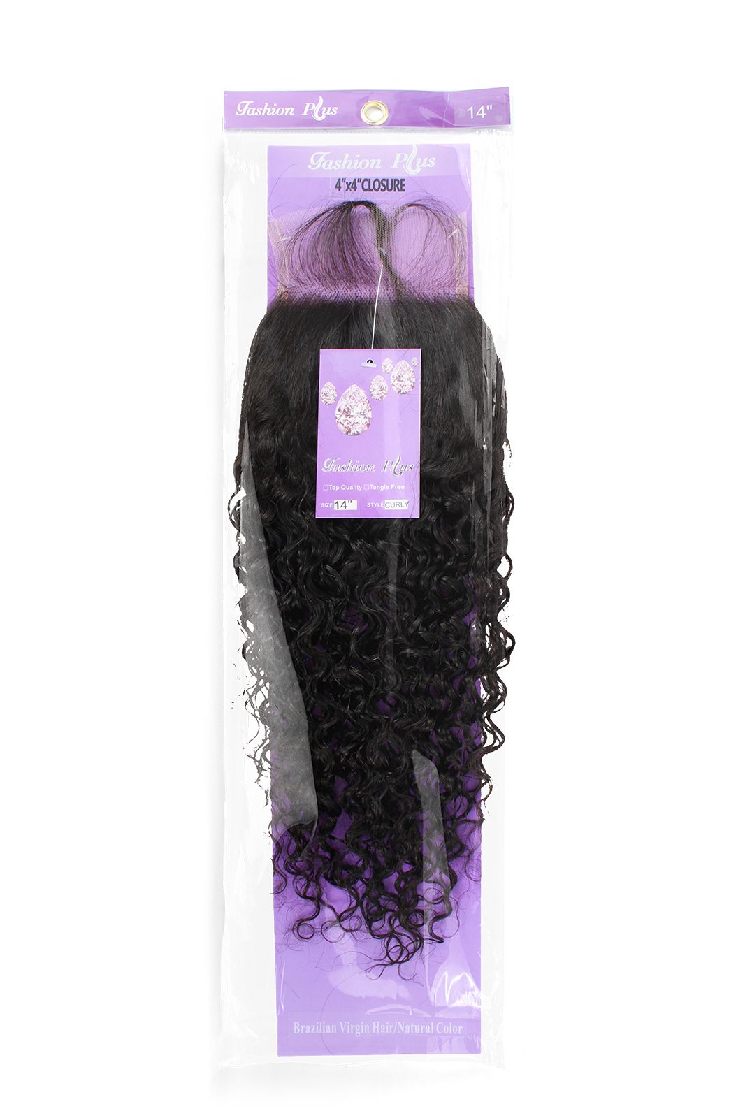 Fashion Plus - 100% Human Hair Brazilian Virgin 5x5 Lace Closure