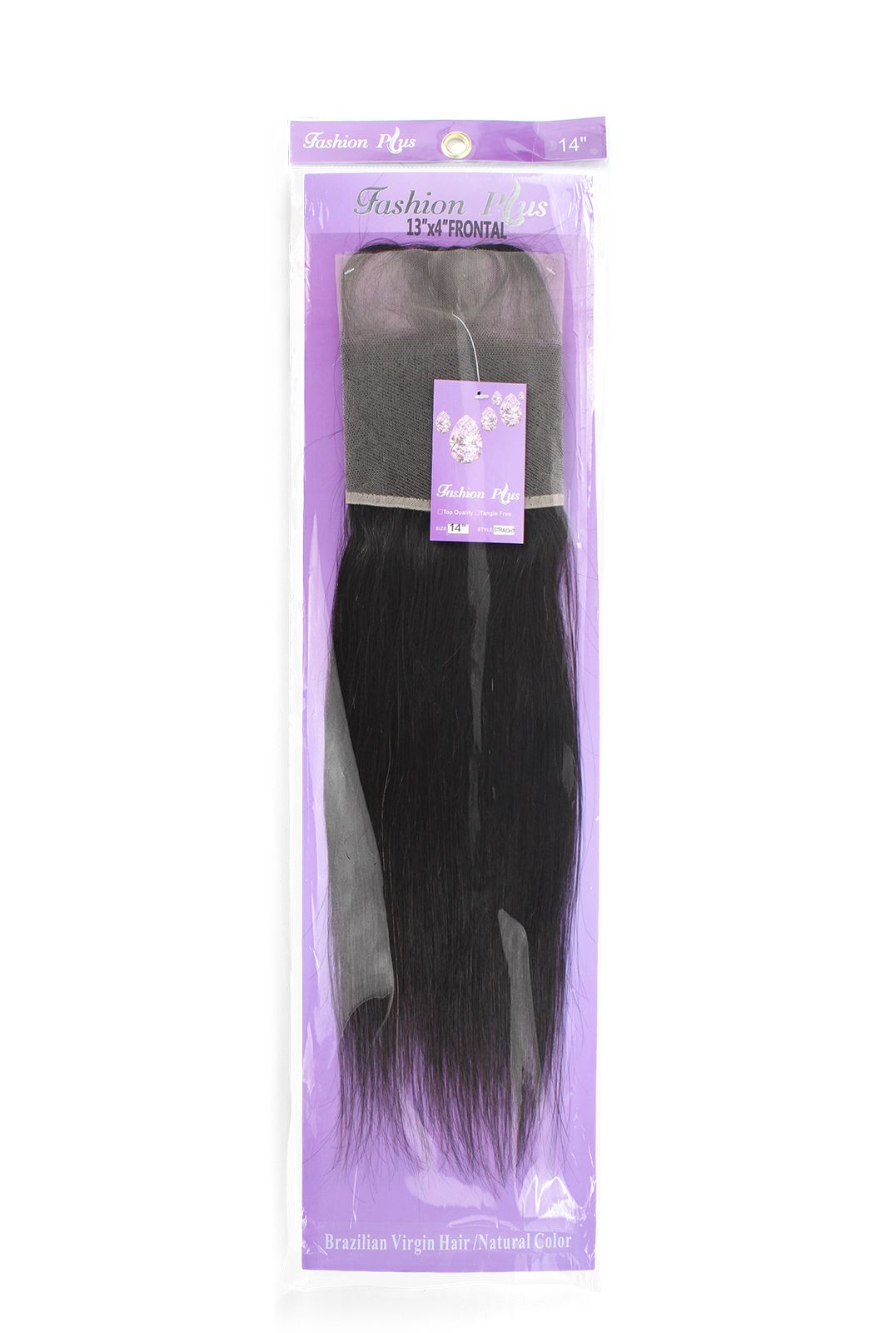 Fashion Plus - 100% Human Hair Brazilian Virgin 13x4 Lace Frontal